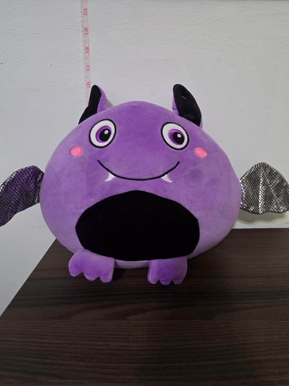 Hug & Luv Halloween Round Purple Bat Plush